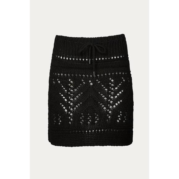 NEW GOEN.J crochet knit mini skirt in black - Picture 2 of 4